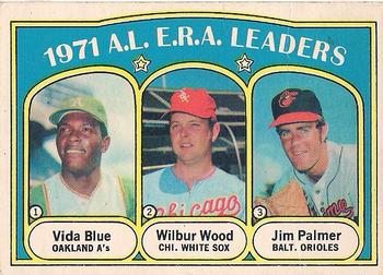 AL ERA Leaders - Vida Blue / Wilbur Wood / Jim Palmer